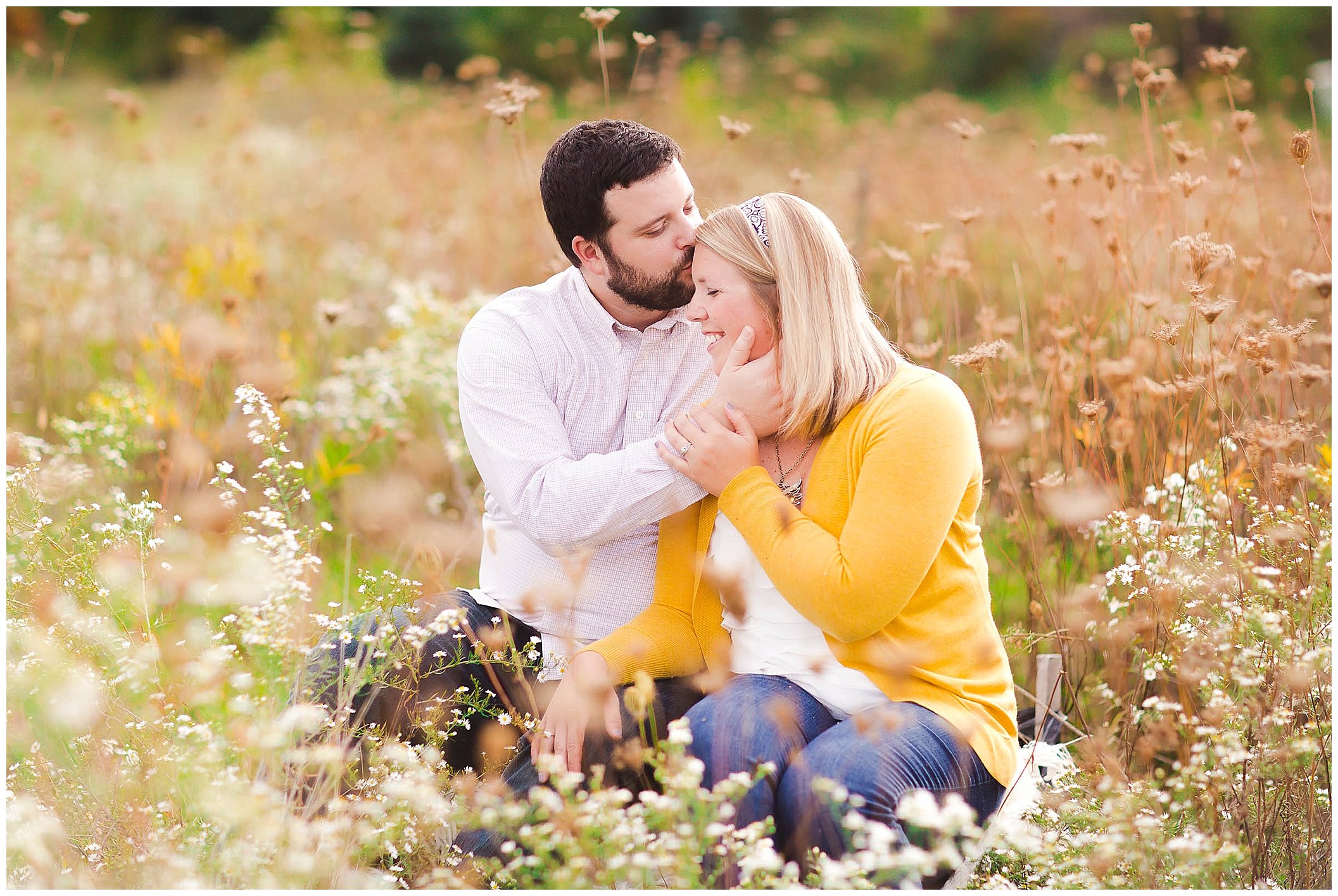 Sunshine filled engagement session in a field of wildflowers, Fort Wayne Indiana Wedding Photographer_0006.jpg