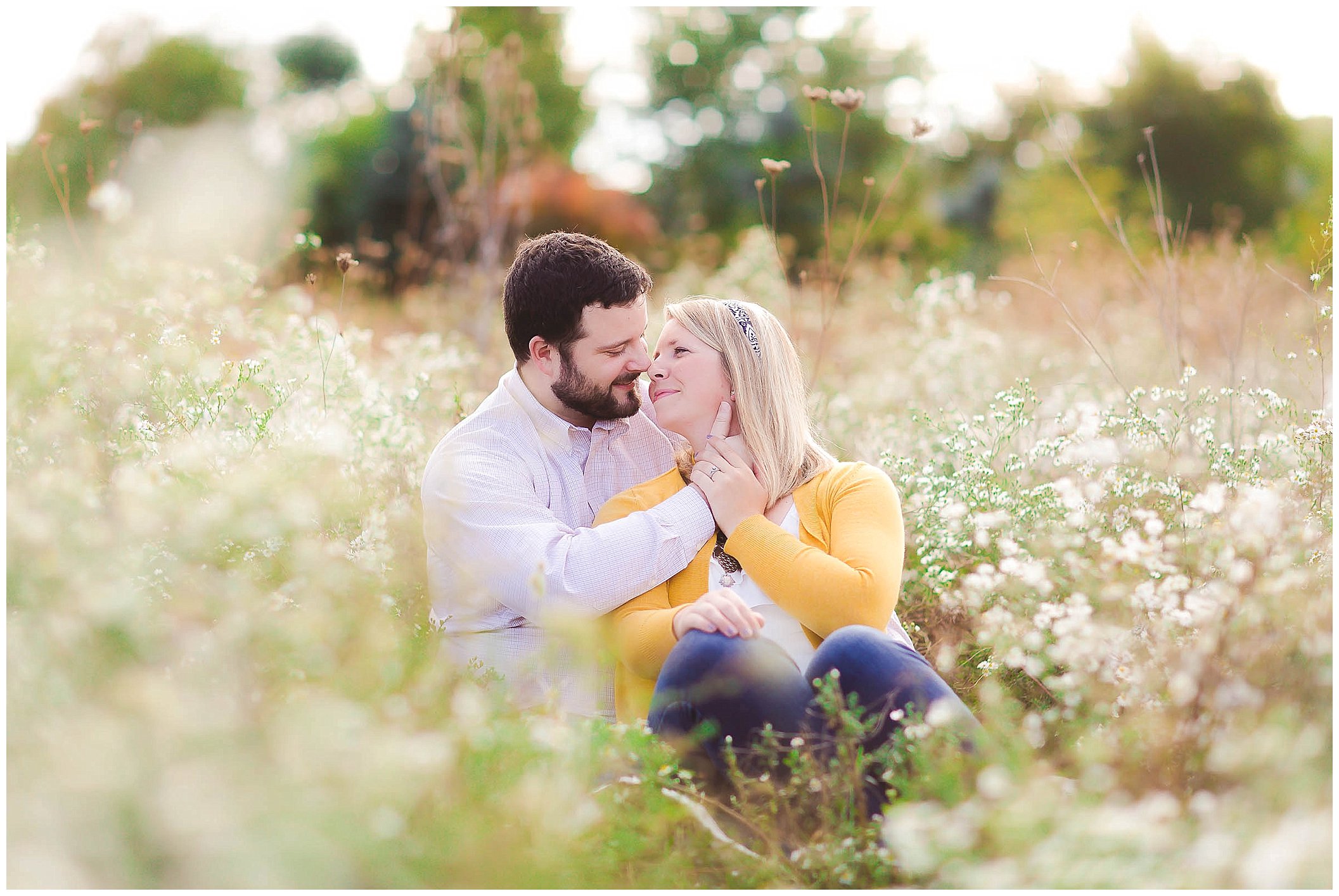 Sunshine filled engagement session in a field of wildflowers, Fort Wayne Indiana Wedding Photographer_0008.jpg