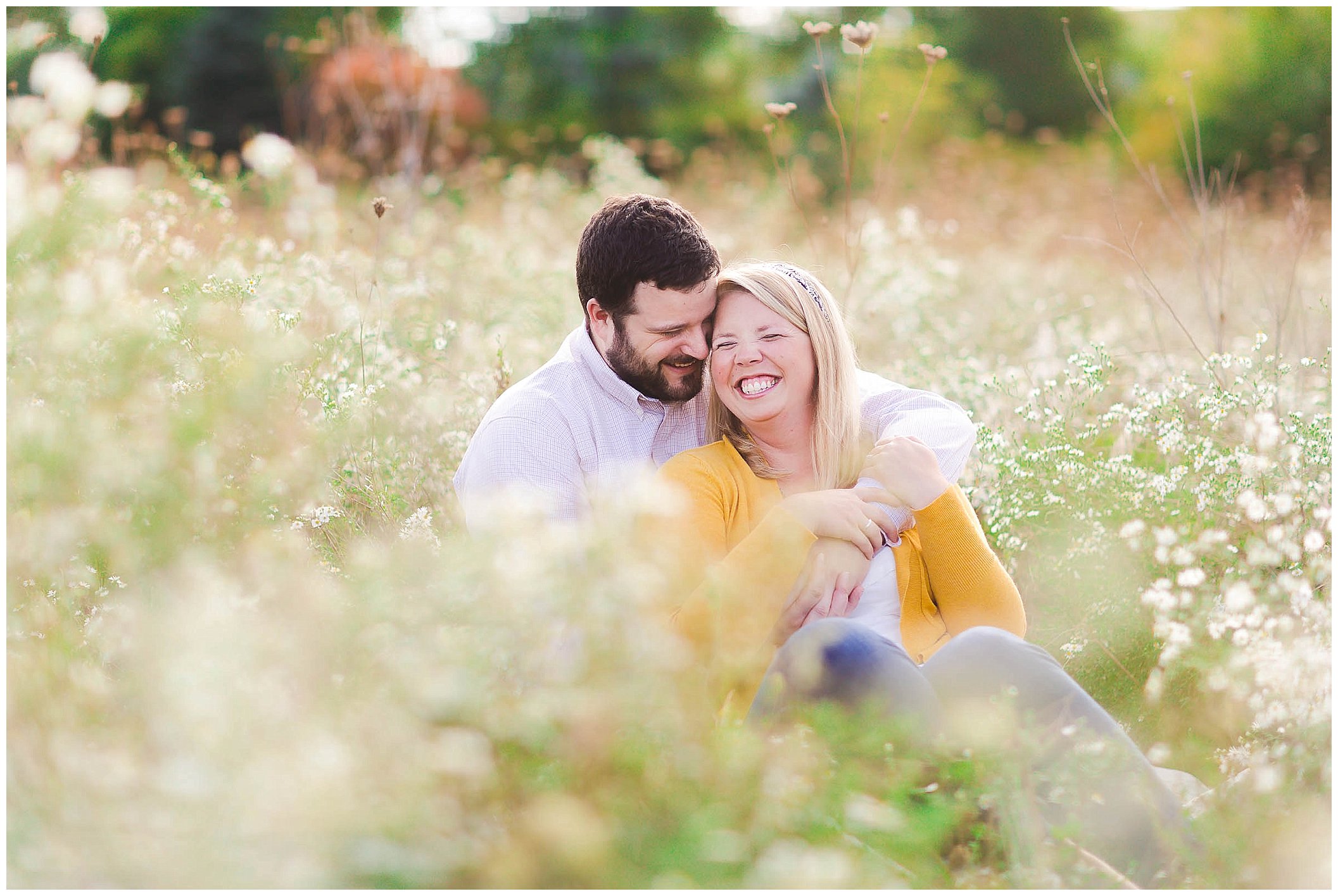 Sunshine filled engagement session in a field of wildflowers, Fort Wayne Indiana Wedding Photographer_0010.jpg