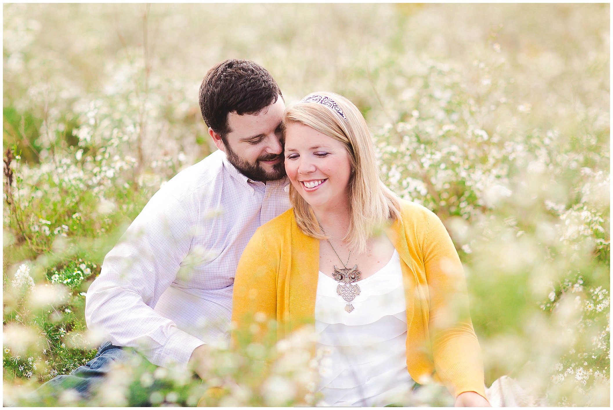 Sunshine filled engagement session in a field of wildflowers, Fort Wayne Indiana Wedding Photographer_0016.jpg