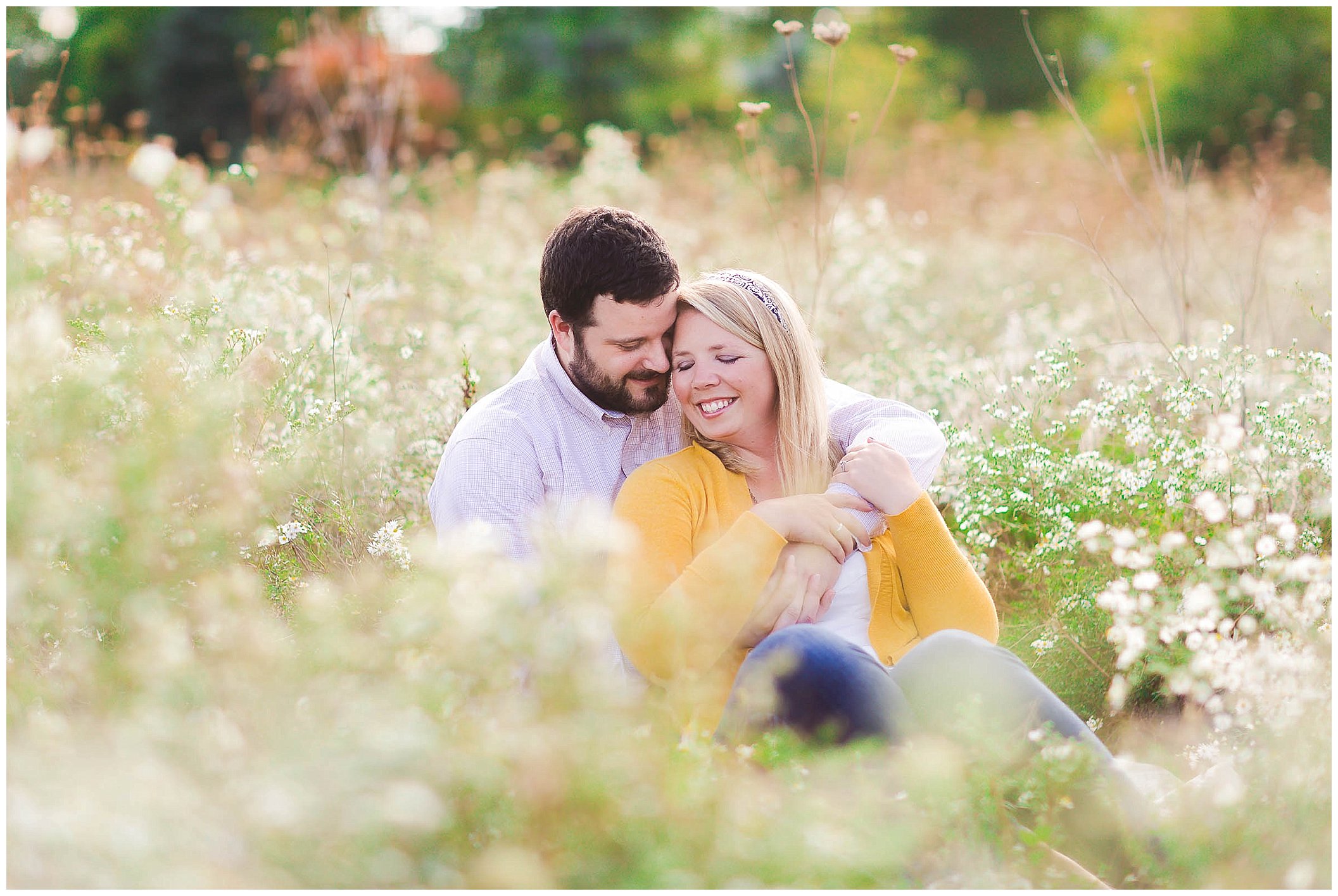 Sunshine filled engagement session in a field of wildflowers, Fort Wayne Indiana Wedding Photographer_0024.jpg