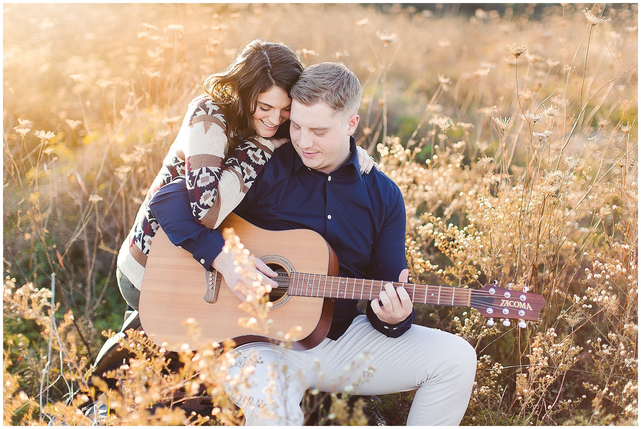 Cozy and Adorable fall engagement session with a guitar , Fort Wayne Wedding Photographer_0021.jpg