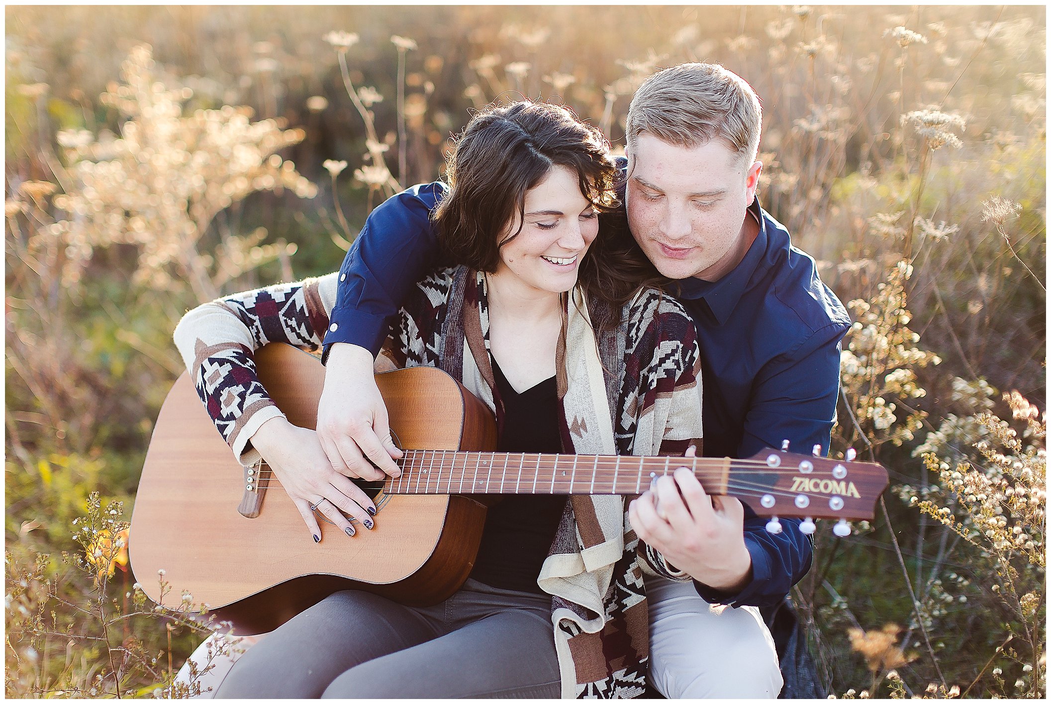 Cozy and Adorable fall engagement session with a guitar , Fort Wayne Wedding Photographer_0024.jpg