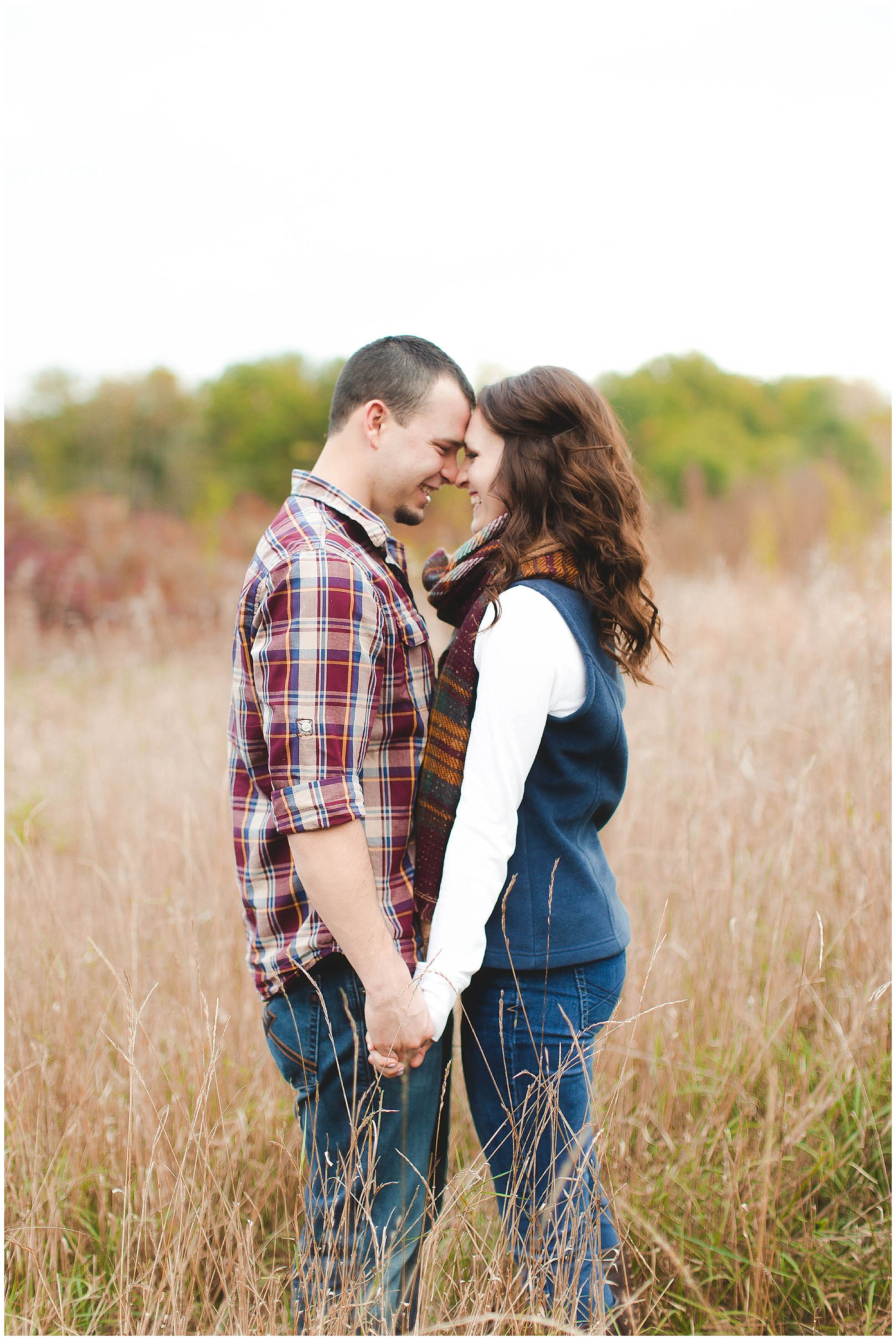 Cozy fall engagement session in a river, Fort Wayne Wedding Photographer_0031.jpg