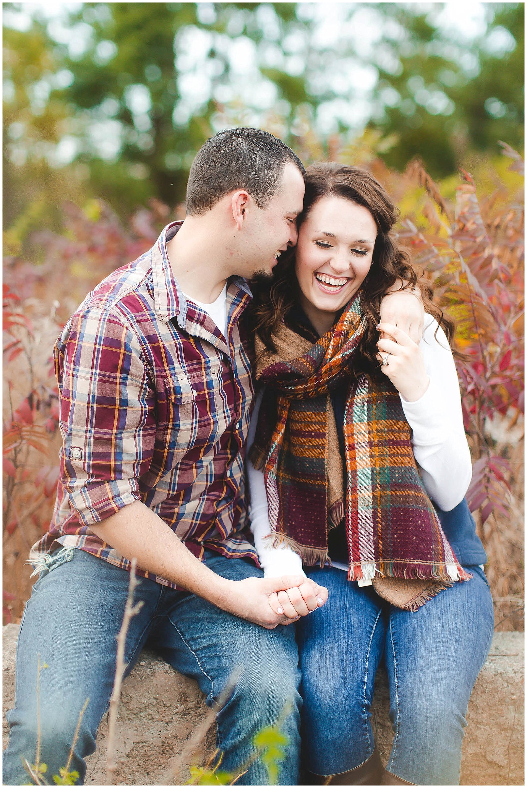Cozy fall engagement session in a river, Fort Wayne Wedding Photographer_0033.jpg