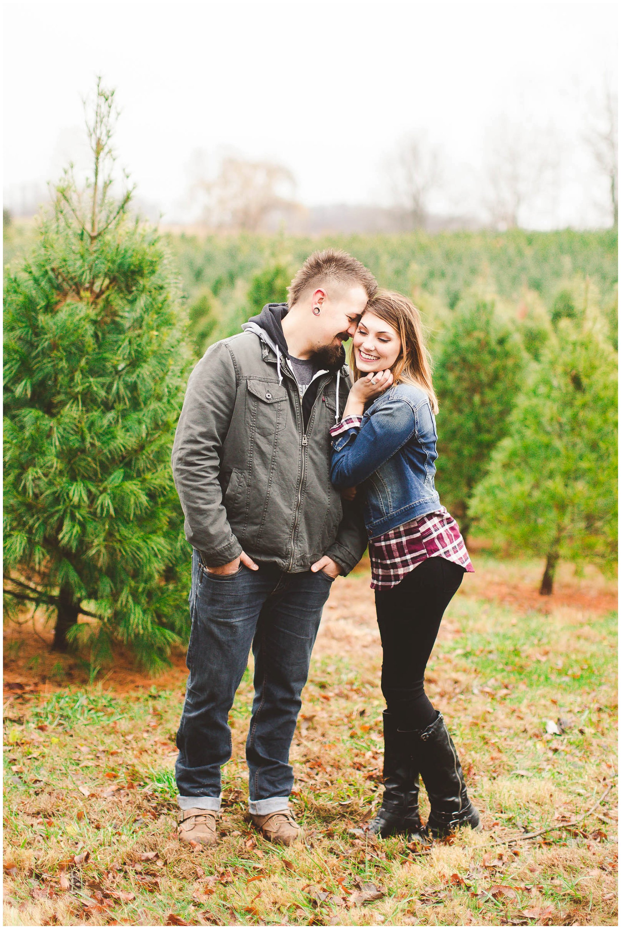 Gorgeous engagement session, Dull's Christmas Tree Farm, Amazing Wedding Venue in Throntown, Indiana_0006.jpg