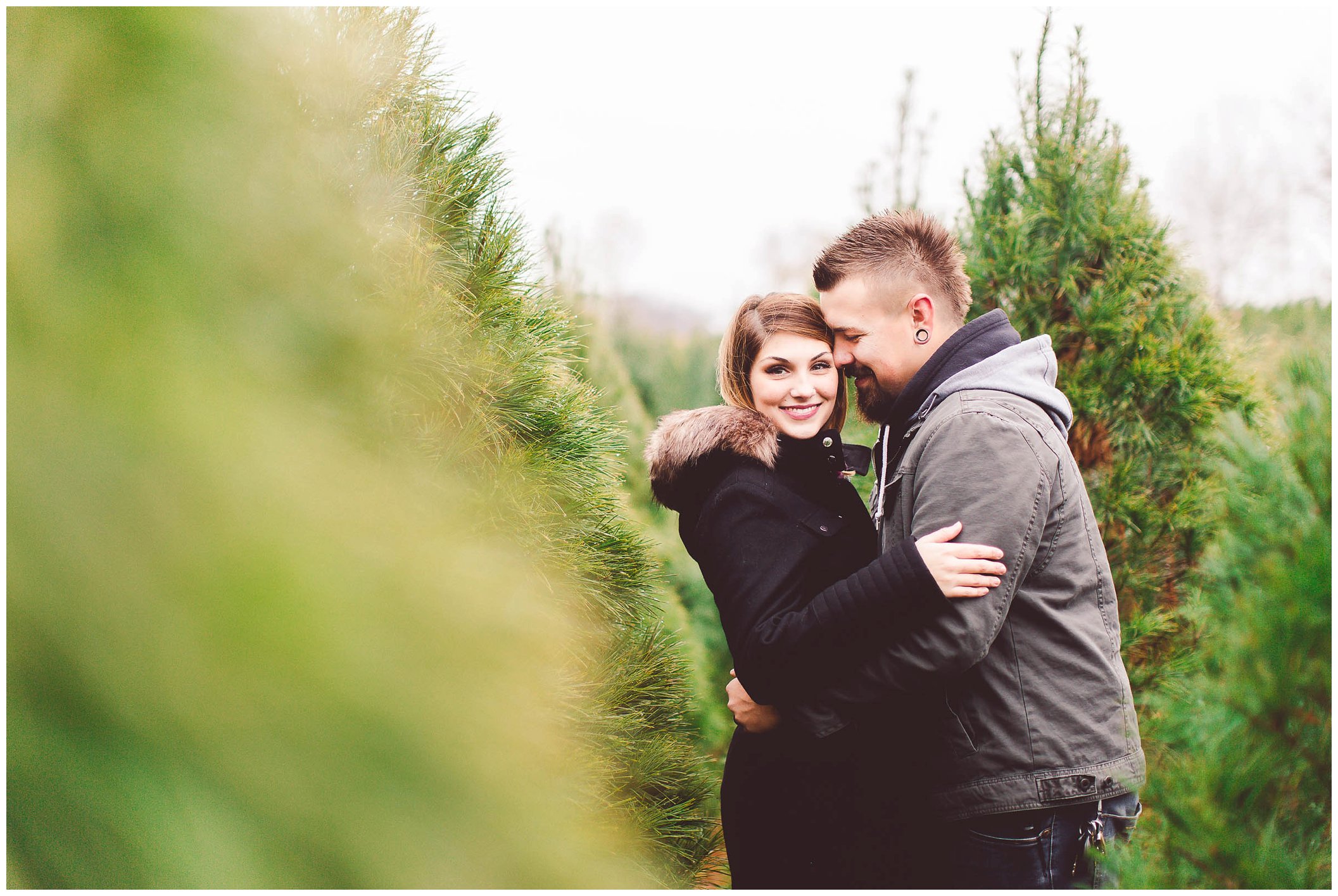 Gorgeous engagement session, Dull's Christmas Tree Farm, Amazing Wedding Venue in Throntown, Indiana_0015.jpg
