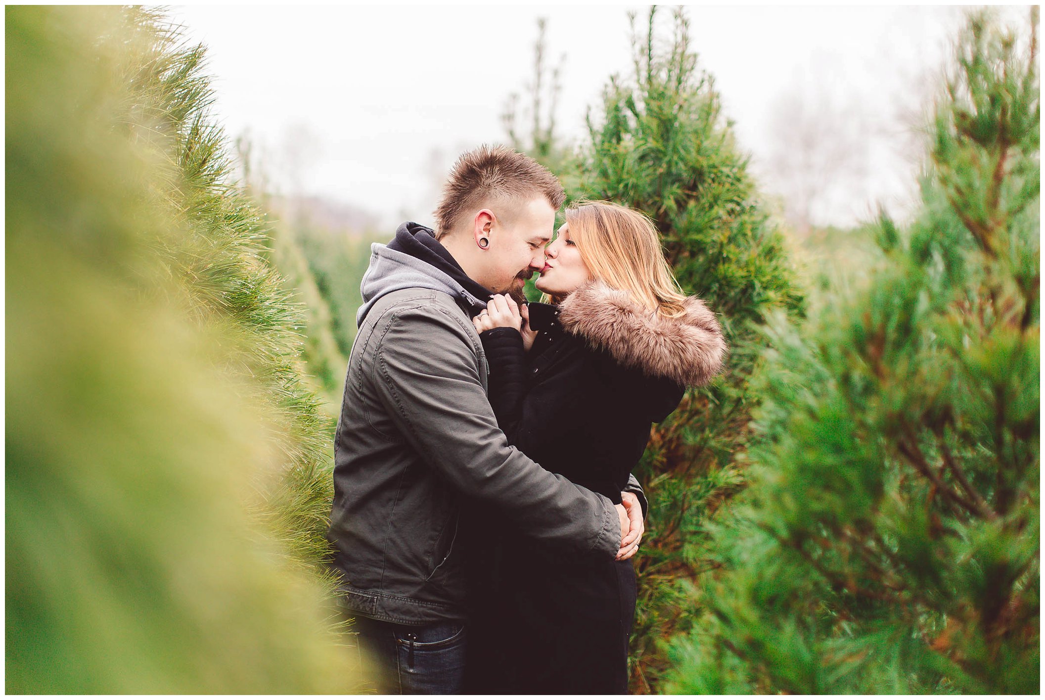 Gorgeous engagement session, Dull's Christmas Tree Farm, Amazing Wedding Venue in Throntown, Indiana_0018.jpg