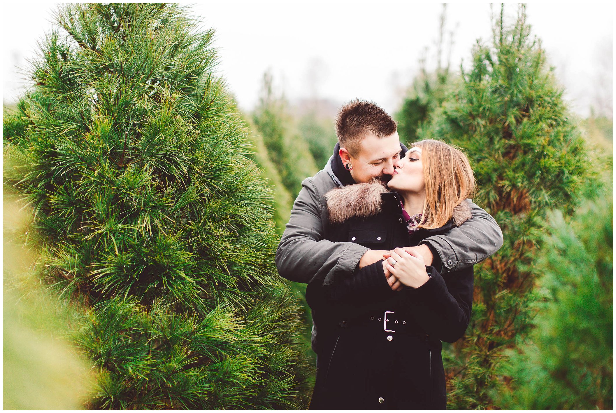 Gorgeous engagement session, Dull's Christmas Tree Farm, Amazing Wedding Venue in Throntown, Indiana_0024.jpg