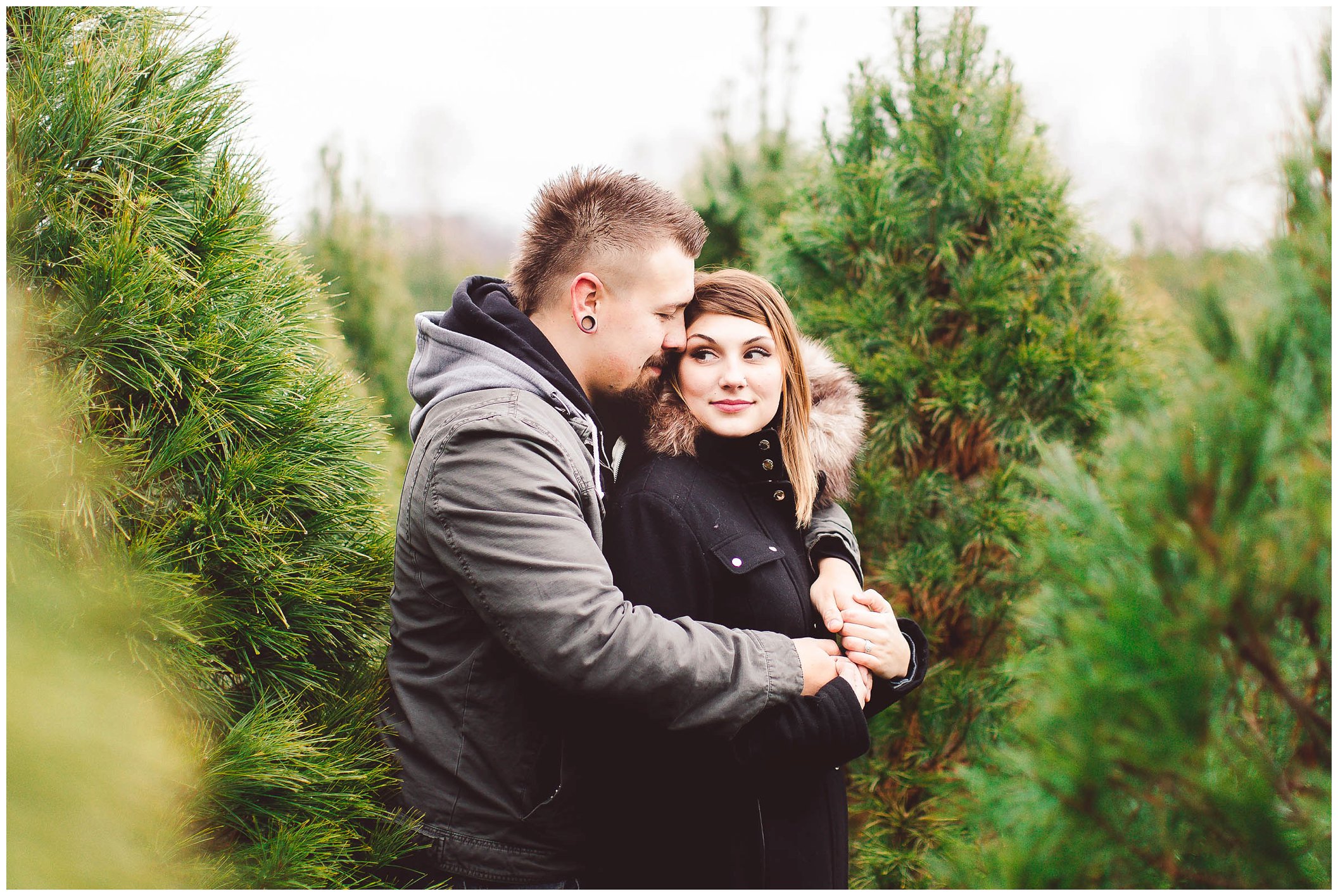 Gorgeous engagement session, Dull's Christmas Tree Farm, Amazing Wedding Venue in Throntown, Indiana_0025.jpg