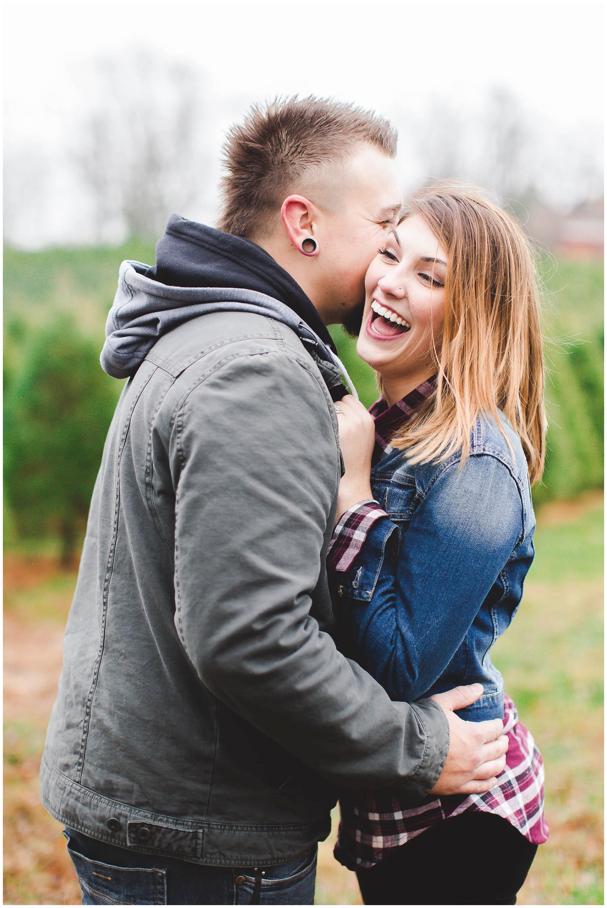 Gorgeous engagement session, Dull's Christmas Tree Farm, Amazing Wedding Venue in Throntown, Indiana_0028.jpg