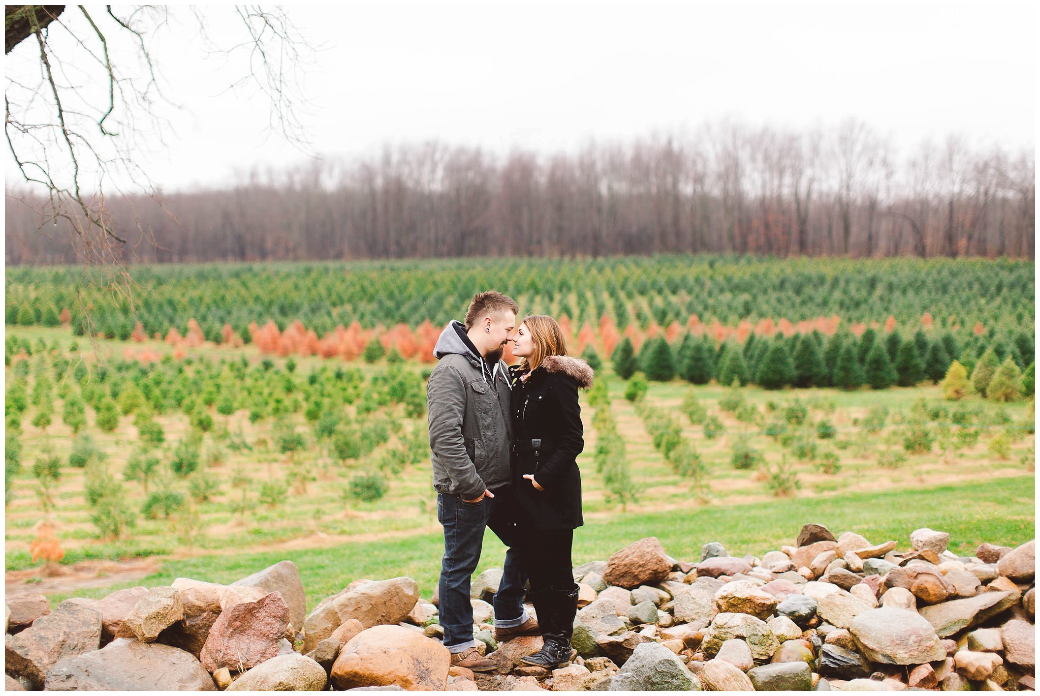 Gorgeous engagement session, Dull's Christmas Tree Farm, Amazing Wedding Venue in Throntown, Indiana_0038.jpg