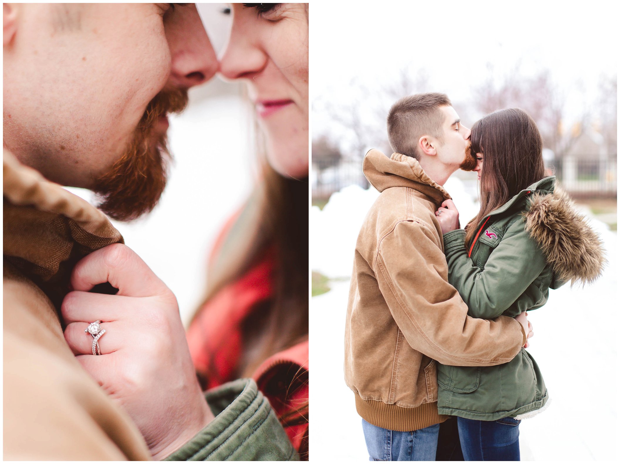 Adorable snowy engagement session at an ice rink while ice skating, Fort Wayne Wedding Photographer_0002.jpg