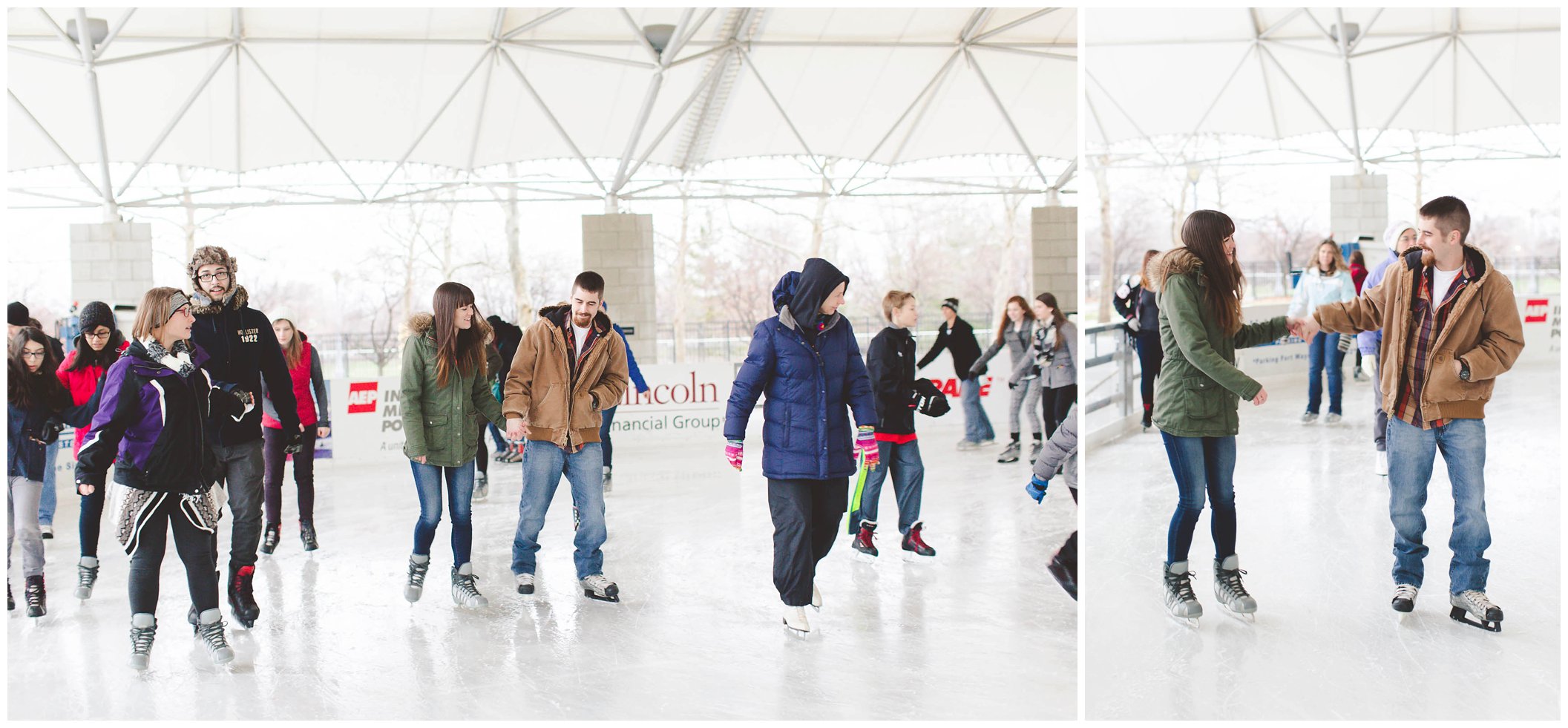 Adorable snowy engagement session at an ice rink while ice skating, Fort Wayne Wedding Photographer_0030.jpg
